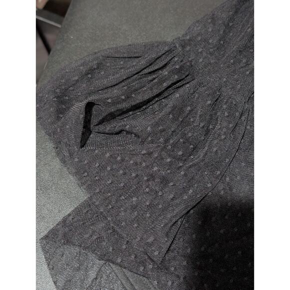 Maurices Shirt Women's Fairycore Whimsigoth Swiss Dot Bell Sleeve Blouse Size XL - Picture 13 of 16